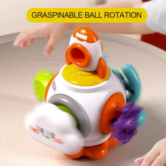 Jucarie senzoriala pentru bebelusi, jucarie interactiva cu rotite si butoane, dezvoltare simturi, multicolor, 6–24 luni [9]
