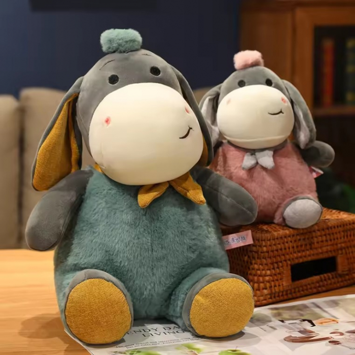 Jucarie de plus, Magarusul Costumat, Gri/Verde, 43 cm [4]