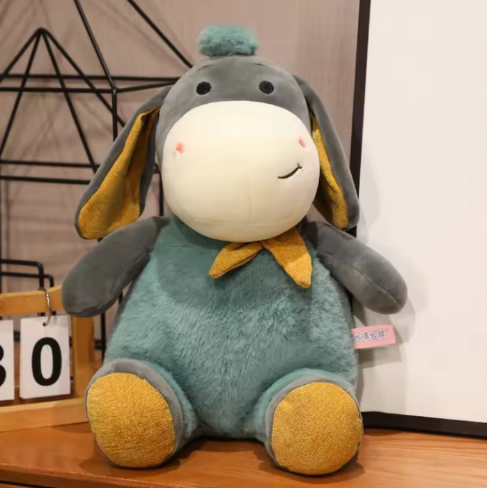 Jucarie de plus, Magarusul Costumat, Gri/Verde, 43 cm [3]