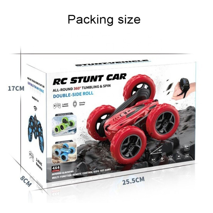 Masina cu telecomanda RC Stunt Car, cascadorii 360°, rotire fata-verso, roti anti-soc, 4x4 [5]