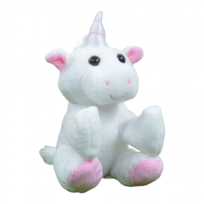 Jucarie de plus, Ou cu surpriza, Unicornul Zambarel, Alb, 15 cm [2]