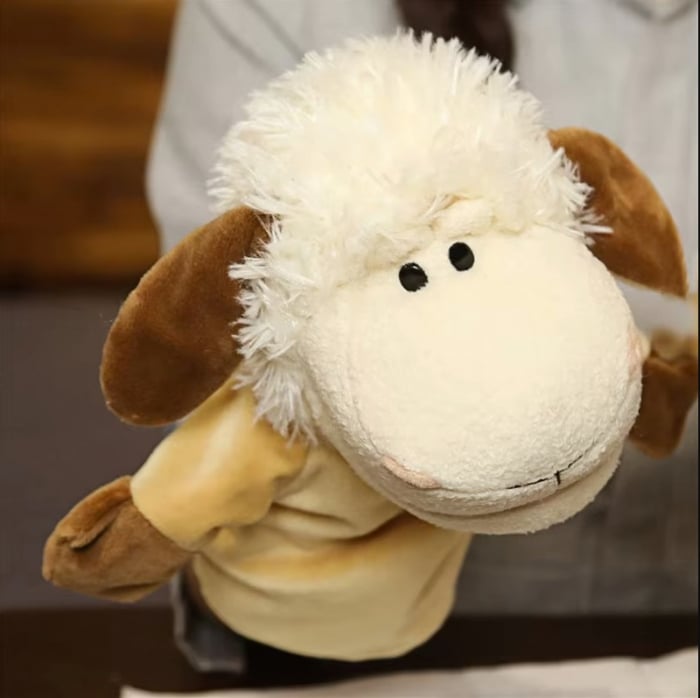 Papusa de mana din plus, Animanusa Oita, Bej, 25 cm [2]