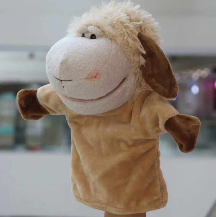 Papusa de mana din plus, Animanusa Oita, Bej, 25 cm [10]