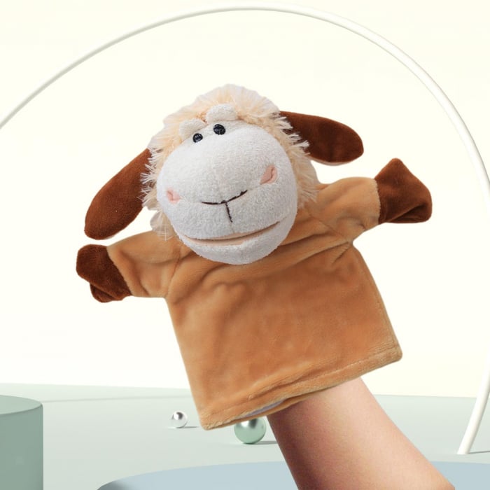 Papusa de mana din plus, Animanusa Oita, Bej, 25 cm [5]