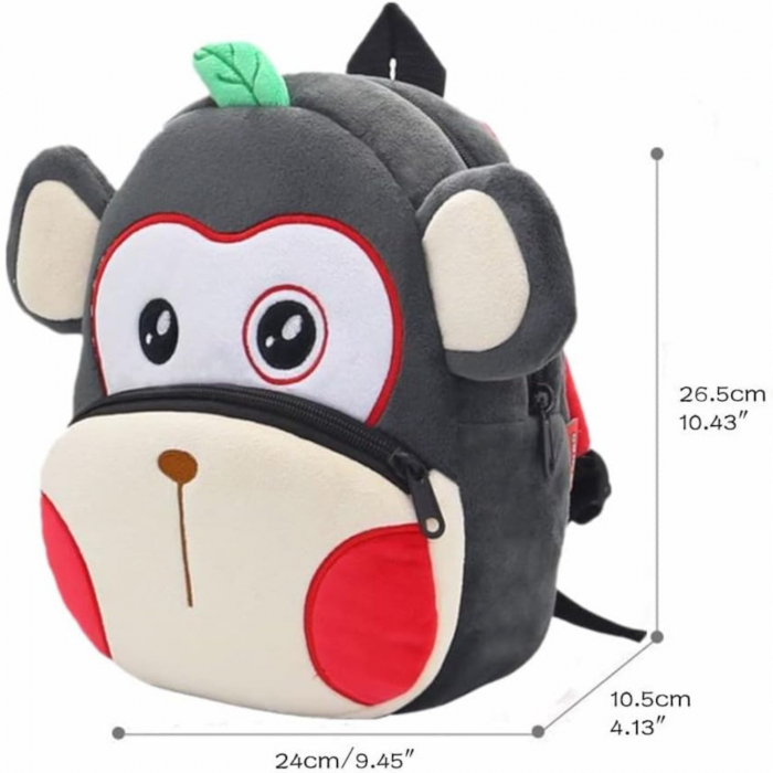 Rucsac de plus Maimutica Neagra Mimo 26 cm copii [2]