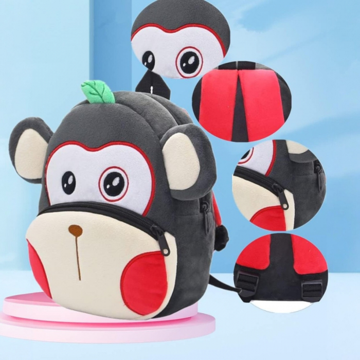 Rucsac de plus Maimutica Neagra Mimo 26 cm copii [7]