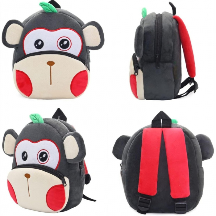 Rucsac de plus Maimutica Neagra Mimo 26 cm copii [6]