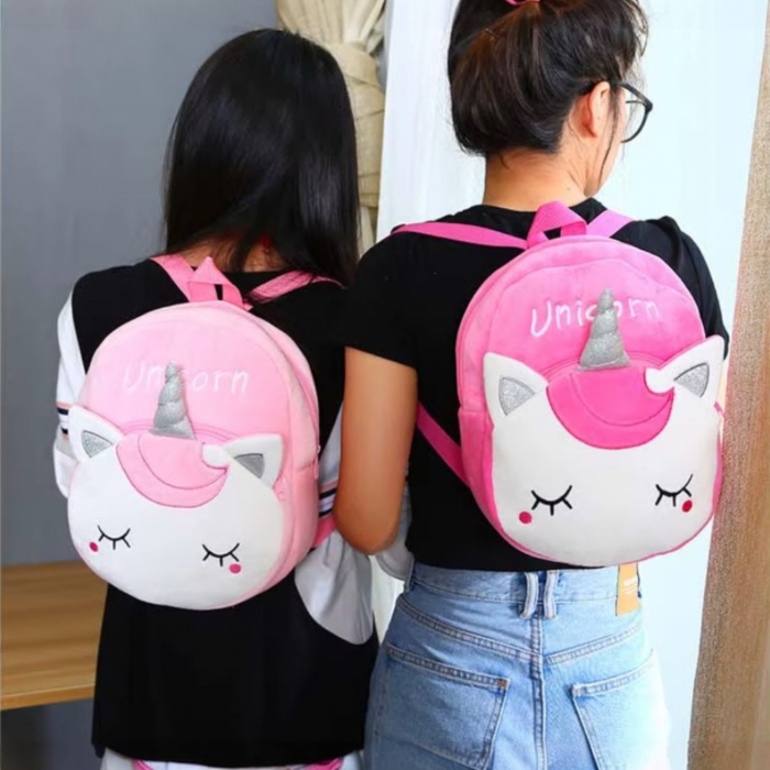 Rucsac de plus Unicorn Roz Deschis Uni Blush 27 cm fetite [6]