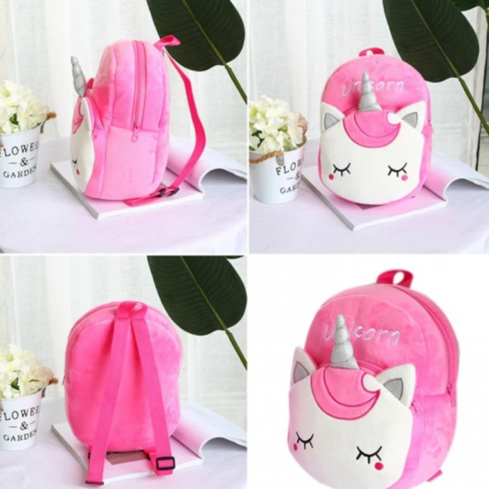 Rucsac de plus Unicorn Roz Intens Uni Glow 27 cm fetite [7]