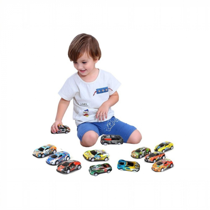 Set 10 Masinute Metalice Die-Cast pentru Copii, Scara 1:64, Modele Sport, Jucarii de Colectie, Cadou Baieti 3+ Ani [3]