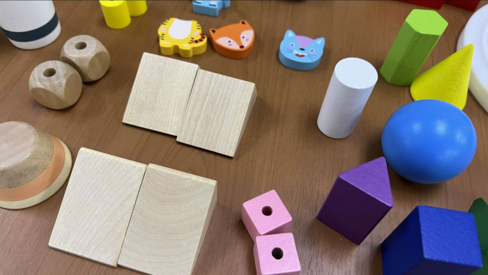 Set de joaca din lemn Malvys®, Cuburile magice, multicolor [3]