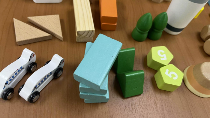 Set de joaca din lemn Malvys®, Cuburile magice, multicolor [4]