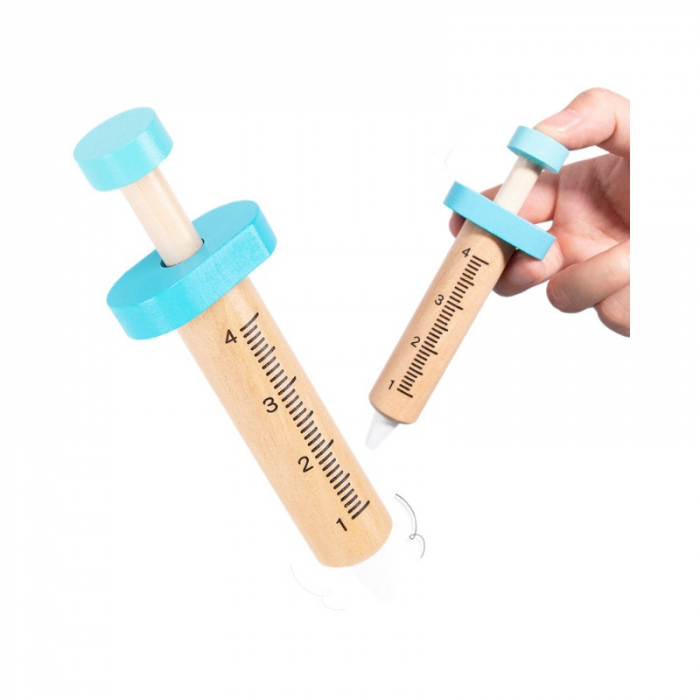 Set de joaca eco din lemn, Doctor la joaca, 32 piese [5]