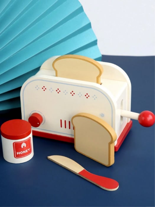 Set de joaca eco din lemn, Mic dejun sanatos, 5 piese [4]