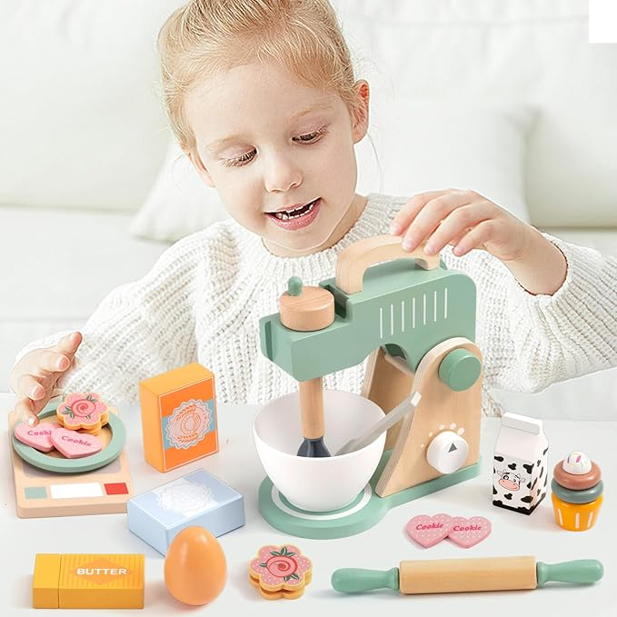 Set de joaca eco din lemn, Ora de bucatarie, 11 piese [2]