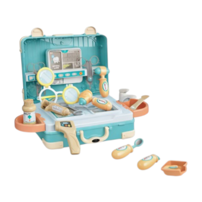 Set jucarie doctor, cabinet medical pentru copii cu accesorii si figurine, joc de rol educativ, multicolor, 3+ ani [5]