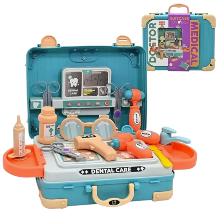 Set jucarie doctor, cabinet medical pentru copii cu accesorii si figurine, joc de rol educativ, multicolor, 3+ ani [1]