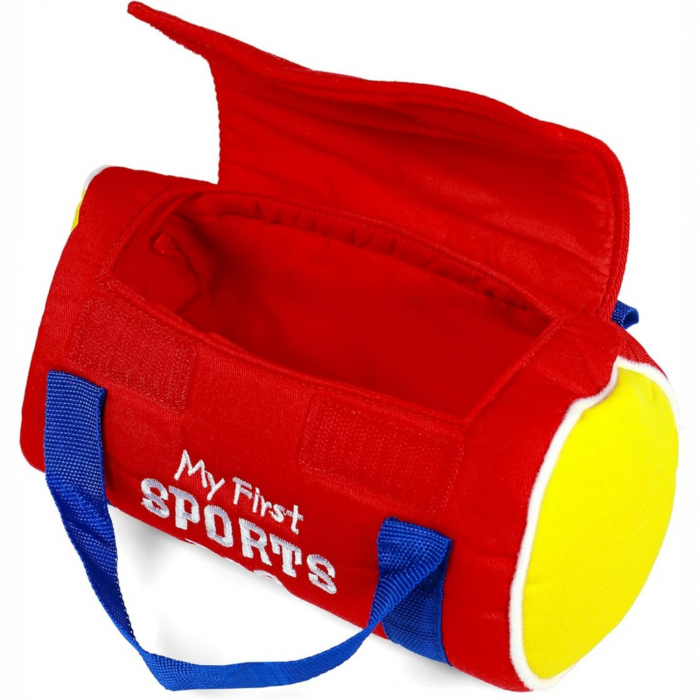 Set Jucarii Sportive din Plus – Geanta cu 4 Mingi Moi pentru Bebelusi si Copii Mici ⚽ [7]