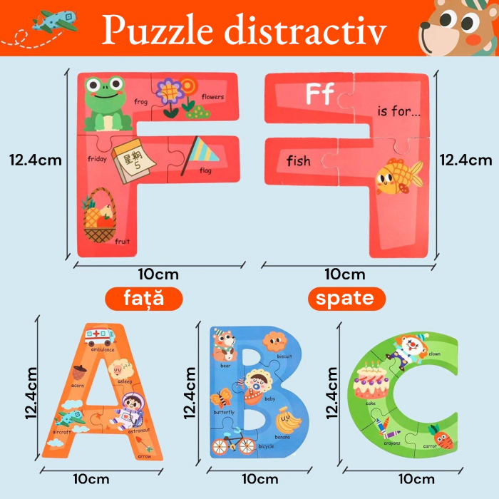 Set Puzzle cu Litere si Animale - O Aventura Educativa in Lumea Cunoasterii [4]
