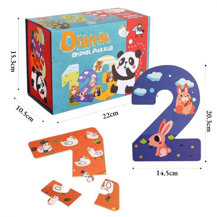 Set Puzzle cu Numere si Animale - O Calatorie Educativa in Lumea Cunoasterii [5]