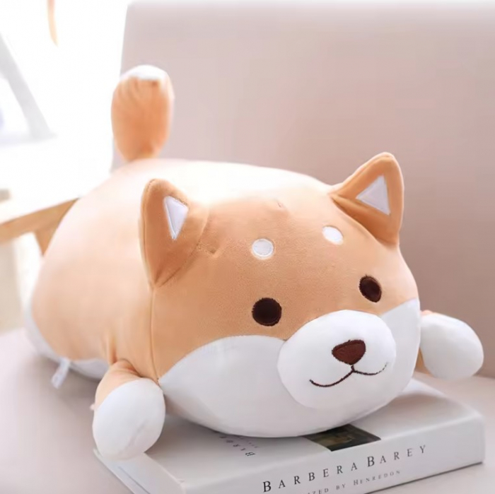 Jucarie de plus, Shiba Inu, Portocaliu/Alb, 35 cm [6]