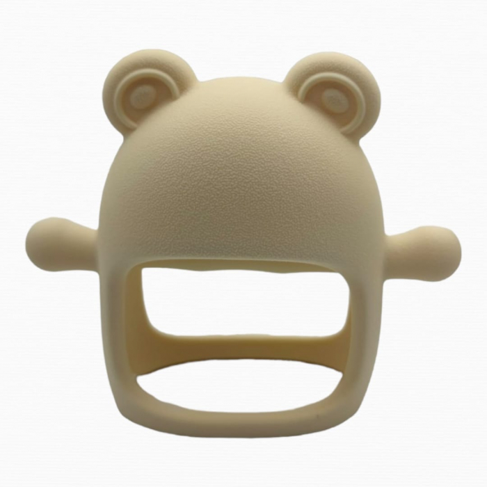 Suzeta ursulet, silicon alimentar, fara BPA, 0-12 luni, Alb [6]