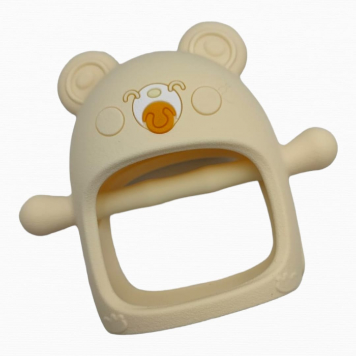 Suzeta ursulet, silicon alimentar, fara BPA, 0-12 luni, Alb [2]
