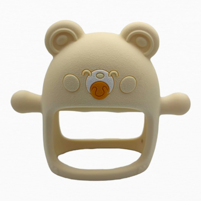 Suzeta ursulet, silicon alimentar, fara BPA, 0-12 luni, Alb [4]