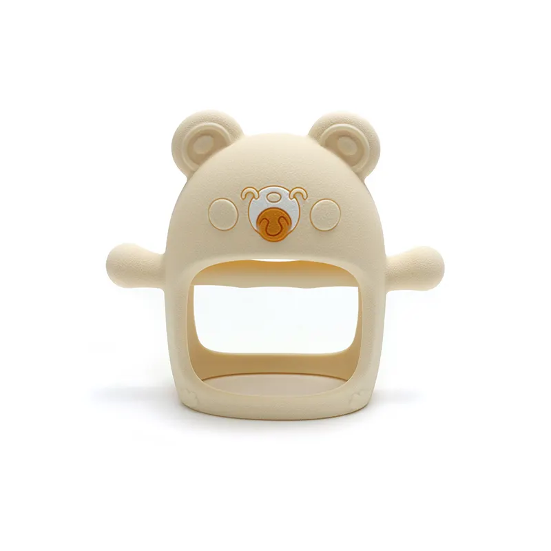 Suzeta ursulet, silicon alimentar, fara BPA, 0-12 luni, Alb [3]