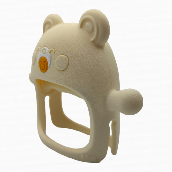 Suzeta ursulet, silicon alimentar, fara BPA, 0-12 luni, Alb [5]