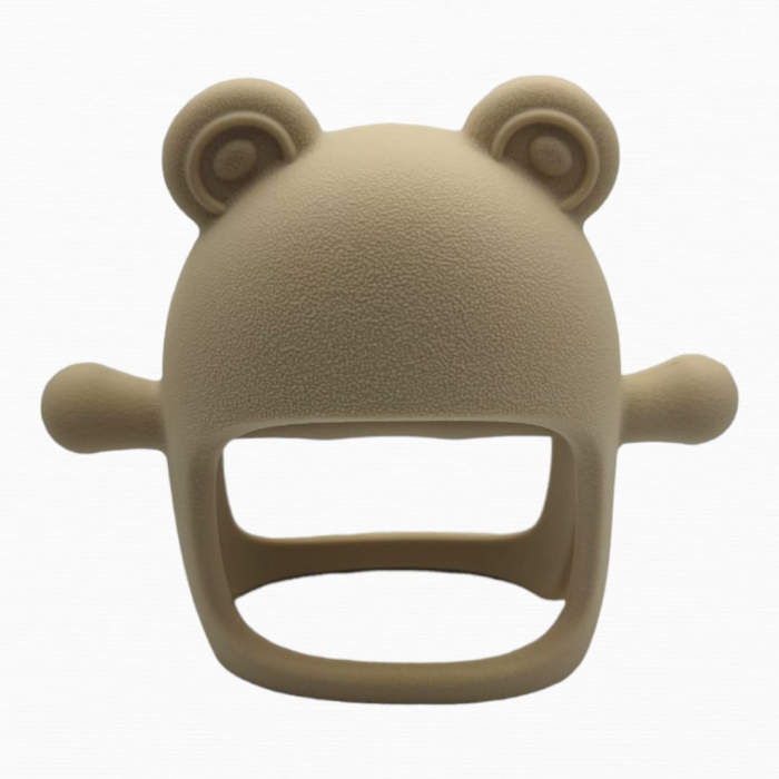 Suzeta ursulet, silicon alimentar, fara BPA, 0-12 luni, Bej [6]