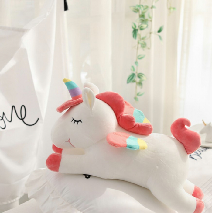 Jucarie de plus, Unicornul Lenes, Alb, 35 cm [4]