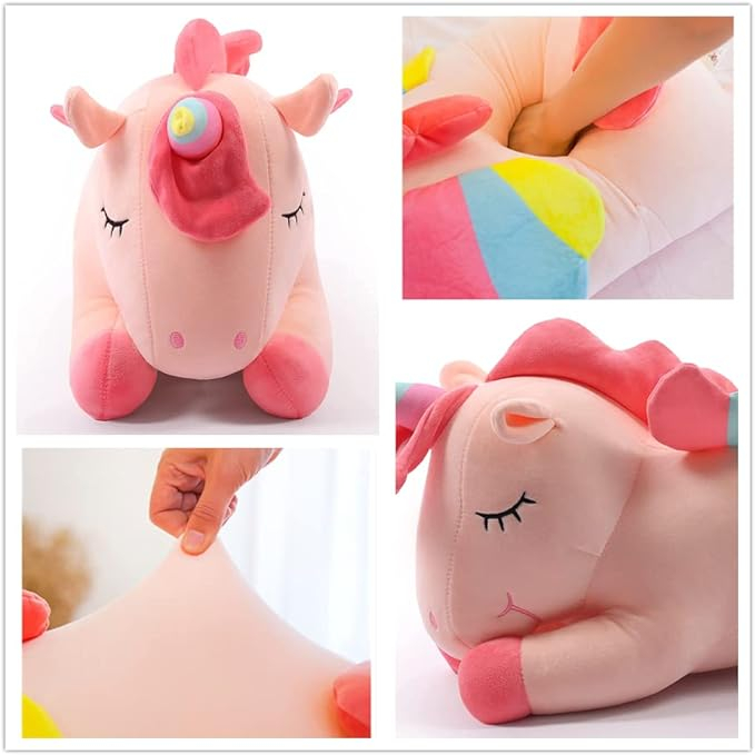 Jucarie de plus, Unicornul Lenes, Roz, 35 cm [7]