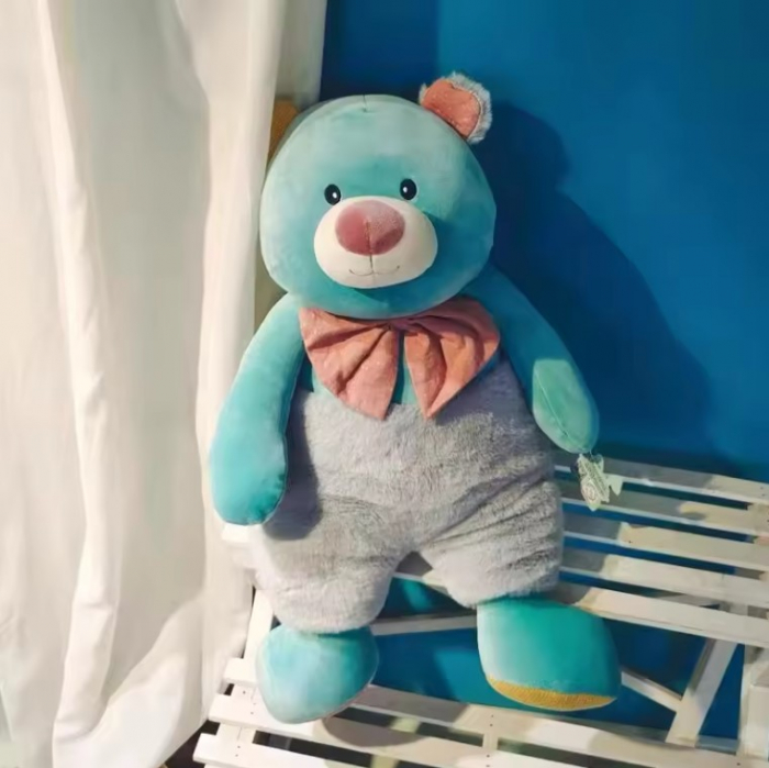 Jucarie de plus, Ursuletul Costumat, Bleu, 35 cm [3]