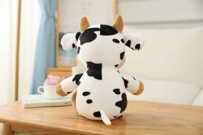 Jucarie de plus, Vacuta Cowie, Alb/Maro, 40 cm [7]