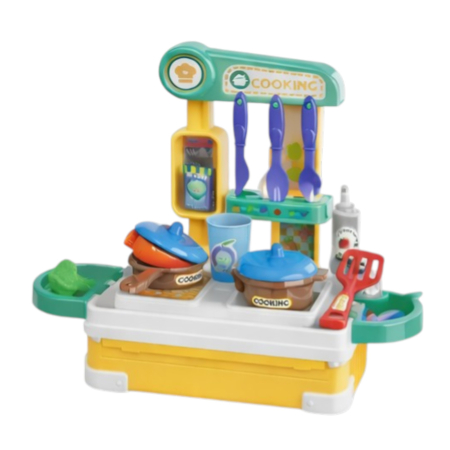 Jucarii de rol - Set jucarie bucatarie, bucatarie copii cu accesorii si ustensile, joc de rol educativ, multicolor, 3+ ani