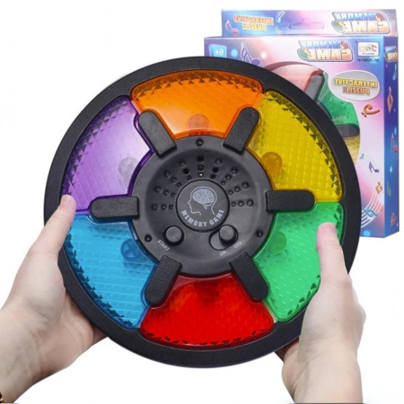 Jocuri și jucării - Joc de memorie electronic, consola interactiva cu lumini si sunete, 15 niveluri de dificultate, 6+ ani