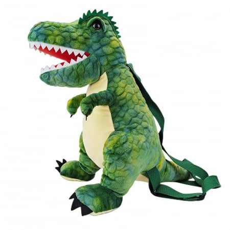Rucsaci de plus - Jucarie de plus 2 in 1, Rucsac Dinozaur T-Rex, Verde