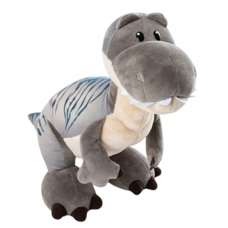 Jucarii de plus - Jucarie de plus, Dinozaurul Rexie, Gri, 30 cm