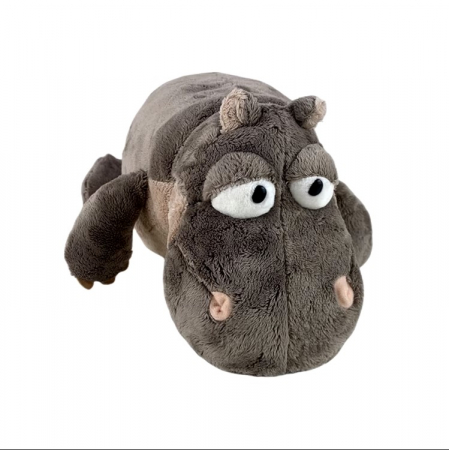 Jucarie de plus, Hipopotamul Hugo, Gri, 35 cm [4]