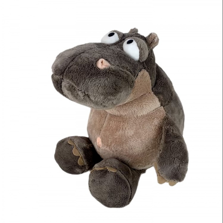 Jucarie de plus, Hipopotamul Hugo, Gri, 35 cm [6]