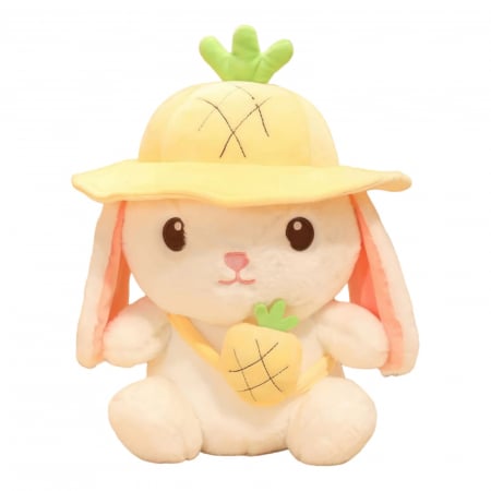 Jucarii de plus - Jucarie de plus, Iepurasul Aventurier Ananas, Galben, 35 cm