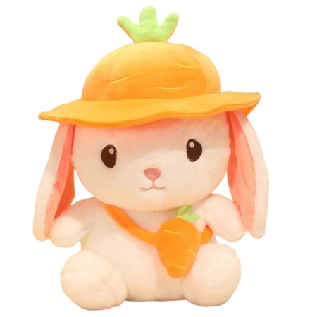 Jucarii de plus - Jucarie de plus, Iepurasul Aventurier Morcovel, Portocaliu, 35 cm