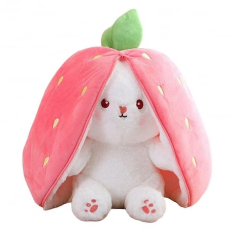 Jucarii de plus - Jucarie de plus, Iepurasul Capsunica, Roz, 35 cm