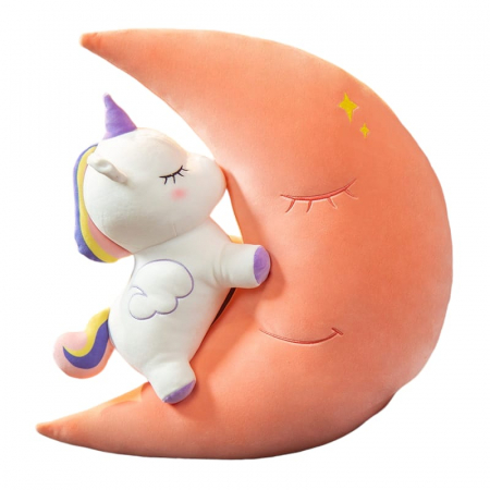 Jucarii de plus - Luna de plus Magica cu Unicorn, 60 cm