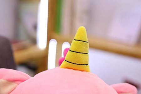 Jucarie de plus, Pinguinul Unicorn, Roz/Gri, 23 cm [3]