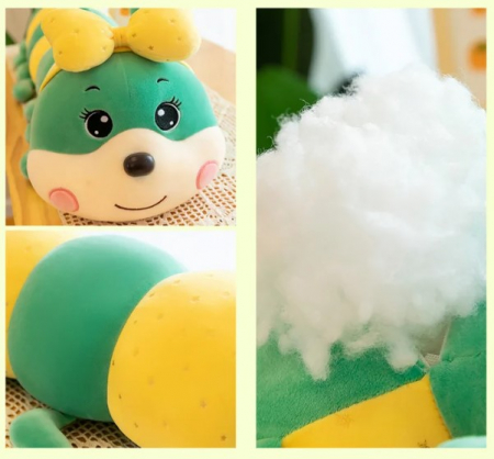 Jucarie de plus, Omida Cozy, Verde/Galben, 55 cm [2]