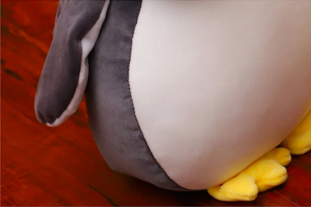 Jucarie de plus, Pinguinul Zambarel, Gri, 30 cm [5]