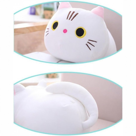 Jucarie de plus Pisica Alba Snowy 25 cm copii [4]
