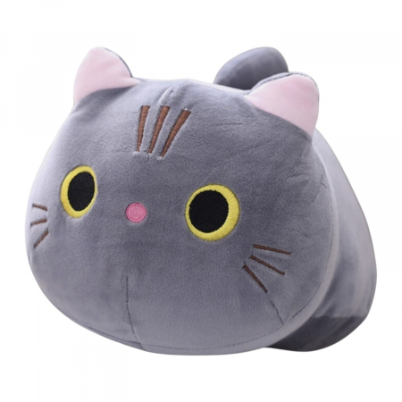 Jucarii de plus - Jucarie de plus Pisica Gri Smokey 25 cm copii